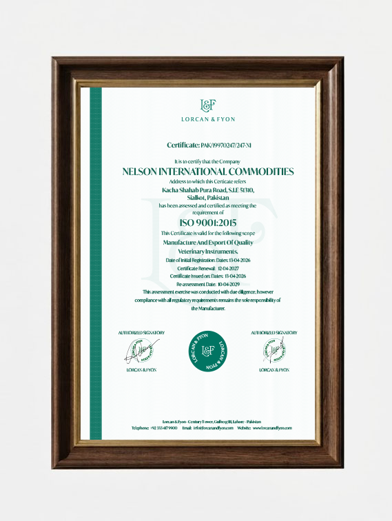 ISO 9001 certificate